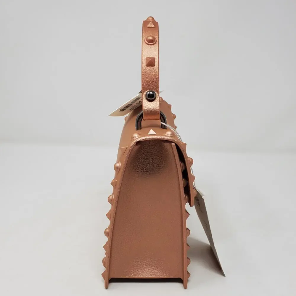 Wanted Rose Gold Studded Jelly Handbag NWT Rockstud Edgy Moto Y2K Punk